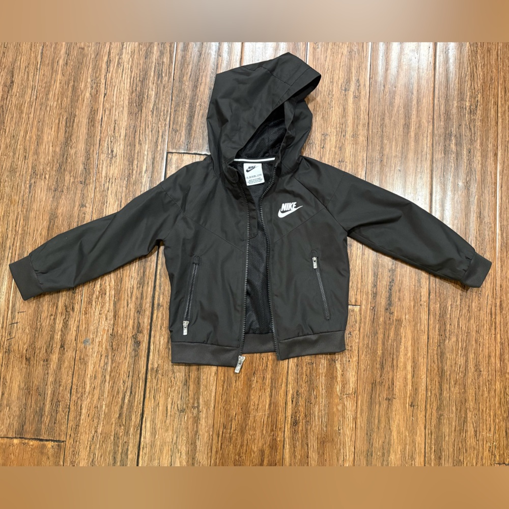 Nike Black Hooded Windbreaker 2T